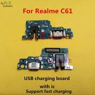 1pcs USB Charging Board Dock Connector Charger Port Flex Cable for Realme C61 Repair Parts
