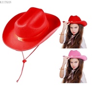 KIIK Western Cowgirl Hat for Girl Kids Theme Party Cowgirl Hat Sun Protective Hat