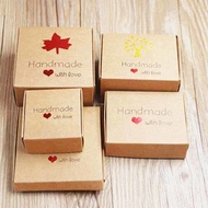 20pcs/lot DIY Handmade with love Wedding Candy Box Romantic Kraft Gift box multi size paper gift pac