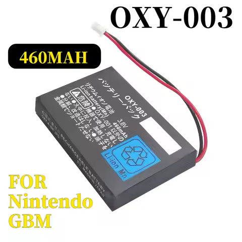 OXY-003 OXY-001 Replace Battery 460mAh 3.8V for Nintendo GBM Game Boy Micro Rechargeable Lithium Bat