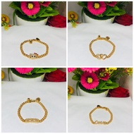 MATA KT9RXJ . XUPING CHILDREN'S GOLD PLATED CHAIN BRACELET WITH ZIRCON EYES