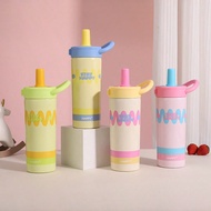 1pc Gradient Color Portable Thermal Coffee Cup - 600ml / 20.29oz, With Artistic Text Design. Suitabl