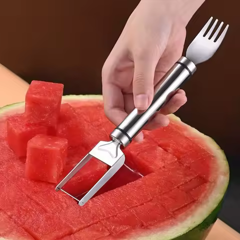 Stainless Steel Watermelon Cutting Tool Multi Functional Fork Cutting Splitter Block Cutting Waterme