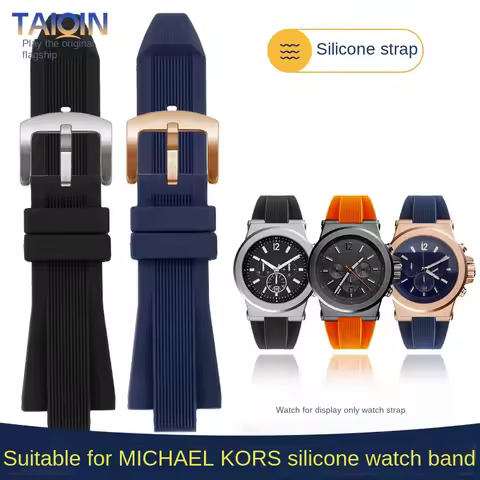 Silicone Watch Strap For Michael Kors Bracelet Mk 8184 8729 9020 MK8152 MK9020 9026 8296 8445 men Wa