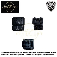 PROTON SAGA / ISWARA AEROBACK REAR WIPER SWITCH ( ORIGINAL ) NILES ( JAPAN ) 4 PIN ( REAR ) MB385498