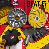 M.POWER RACING PULLEY SET DEGREE 13.5° FOR HONDA BEAT Fi TAIWAN MADE FREE FLYBALL BEAT Fi PULLEY SET