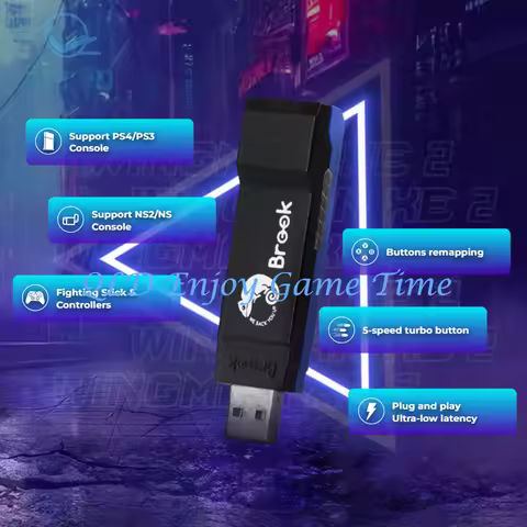 Brook Wingman XE2 USB Adapter Convertor for Xbox Series X S/PS5 Controllers to for PS4/PS3/Switch Co