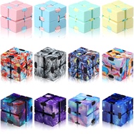 12 Pieces Mini Cube Blocks Mini Cube Desk Toy Magic Sensory Tool Blocks Puzzle Flip Cube for Teens A