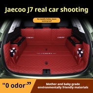 For Jaecoo J7 Luggage Mat 360° All Inclusive Jaecoo J7 Car Trim Rear Carpet Carpet Suede Leather Car