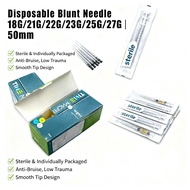 Disposable Blunt Tip Needle 18G-27G 50mm Micro Cannula Sterile Beauty Needle for Mesotherapy & Fille