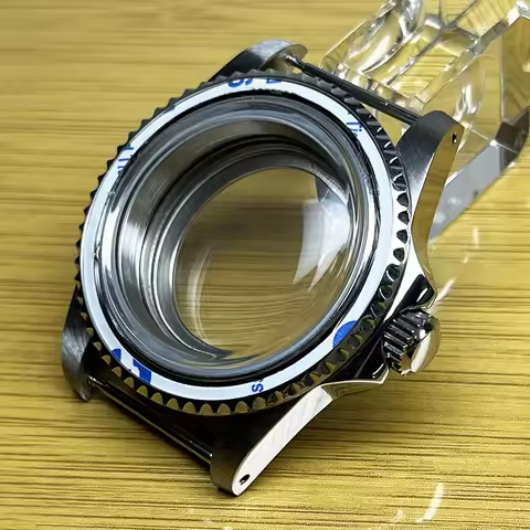 39.5mm vintage convex lens glass case, stainless steel case, suitable for NH35, NH36, NH34,8215, Sea
