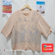 ag54 Shirt​Round Neck​Win​​​ Fabric​Poly​Chiffon​ Pattern​Flowers​