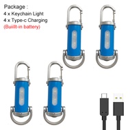 Asafee YS087 Mini EDC Flashlight Bulit-in 14500 Battery Super Bright COB LED Flashlight 7 Mode Light