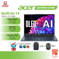 Acer Swift Go 14 Laptop (16GDR5/14" OLED/Win11/Office OPI) SFG14-73-726N/SFG14-73-7331(U7-155H)/SFG1