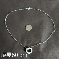 agnes b 925 小頸鍊及陶瓷戒指吊墜