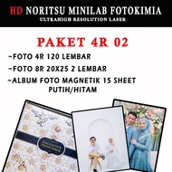 Package 02 prints 4R/8R + magnetic Album Large Motif, 15 white sheets