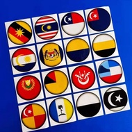Sticker Bendera Negeri Malaysia Sticker Waterproof Ready Stock