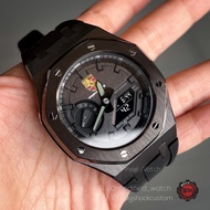 G-Shock Customized Ga-2100  Screen Porsche Logo with Rubber Strap