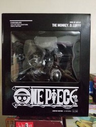 [限定絕版正貨] one piece X chocolate 海賊王 路飛 金屬色 黑白色 figure 模型