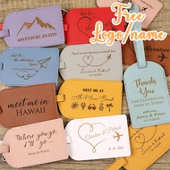 1PCS Free custom Logo/name PU boarding pass, leather bag, brand listing, holiday fulfillment, weddin