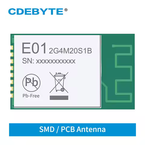 Wireless Module 2.4GHz 20dBm CDEBYTE E01-2G4M20S1B SMD Small-size PCB antenna PA LNA 1000m Communica