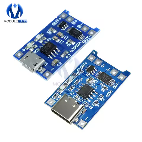 10pcs Micro USB 5V 1A 18650 TC4056A TC4056 Lithium Battery Charger Module Charging Board With Protec