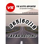 265/60/18 Dunlop Tayar Terpakai / Tayar Second Good Condition （kena beli 4biji）