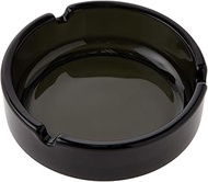 Toyo Sasaki Glass Ashtray, Algiers, Made in Japan (Sold by Case), Black, Approx. 4.1 x 1.3 inches (1