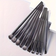 Soft Hair Eyeshadow Brush Set 10pcs Eye Makeup Smudge Eyeliner Blade Detail Cosmetic Brushes
