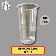 BENXON 16OZ 22OZ U CUP - CUP BULAT / TRANSPARENT CUP / BEKAS MINUMAN /CUP BOBA / CUP CENDOL - 100PCS