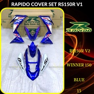 RAPIDO COVER SET RS150R/RS150 V2 V3WINNER150 (13) BLUE (STICKER TANAM/AIRBRUSH) COVERSET