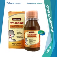 Oraflam PVP-Iodine Antiseptic Gargle & Mouthwash - 100ml