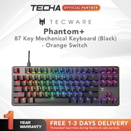 [FAST SHIP] Tecware Phantom+ | 87 Key | Orange Switch | Mechanical Keyboard (Black)