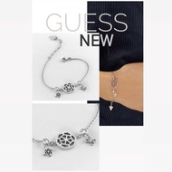 (100% New , full set )  Guess Peony & 4G Charms Crystal Bracelet  / Guess 牡丹+水晶+4G logo 手鏈 手鍊  with 