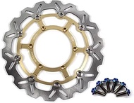 Arashi Front Brake Disc Rotor + Mounting Bolts Screws for Suzuki DRZ400SM DR-Z400SM 2005-2021 Motorc