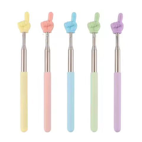 68cm Teaching Pointer Telescopic Rod Finger Design Teaching Stick Finger Reading Stick Tool School O