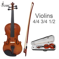 Slade 4/4 3/4 1/2 đàn violon cổ điển màu sắc tự nhiên fiddle cho violin người mới bắt đầu với trường