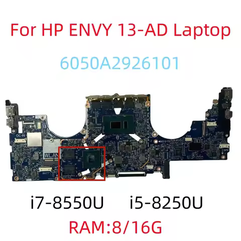 6050A2926101-MB-A01 For HP 13-AD TPN-I128 main board 939650-601 i5-8th Gen CPU placa mini itx mother