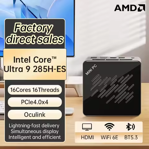 SZBOX Mini PC Ultra5 235H ES/Ultra7 255H ES/Ultra9 285H ES WiFi6E BT5.3 DDR5 5600MHz 2280 NVME SSD W