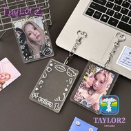 ATAYLOR Acrylic Photocard Holder, with Keychain Protetion Cover Photo Card Case, Creative Cute 2.7x4