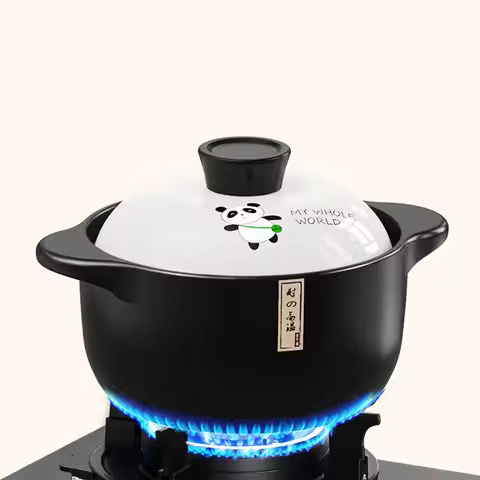 2.5L Stew Pot Casserole Ceramic Saucepan High Temperature Resistant Cooking Pan Gas Electric Stove C