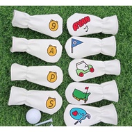 GOLF Club Cover Iron Set Cover Iron Head Cover GOLF Cartoon GOLF Embroidery Protective Cover