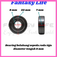 Fantasy Bearing roda tiga 8 mm 10 mm Bering ban belakang klahar sepeda anak roda tiga SATUAN