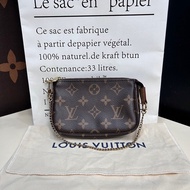 LV路易威登！經典老花mini小麻將包手提包