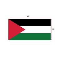BENDERA PALESTINE 2x4ft Pongee Palestine Flag
