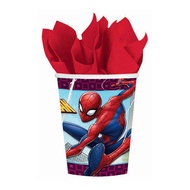 Spider-Man Webbed Wonder Cups - 9 oz. (6 Packs of 8) - Vibrant & Disposable Superhero Party Cups - P