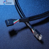 [Verne.my] USB 2.0 9 Pin Male To 9 Pin Female Extension Cable Card 50CM/1.64FT Cable Extender 9pin U