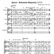 Bohemian Rhapsody Bohemian Rhapsody Remix Four-Part Chorus Piano Accompaniment Regular Score 25 Page
