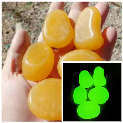 10pcs Decoration 4.5cm Luminous Pebbles Garden Decoration DIY Garden Luminous Stone Gravel Glow in D