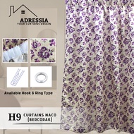 H9 - Langsir Bercorak (10 Corak) / Langsir Rumah / Langsir Tingkap / Langsir Ring Type / Langsir Cot